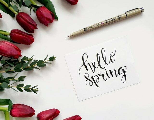 Writing spring cleaning tips for your home.