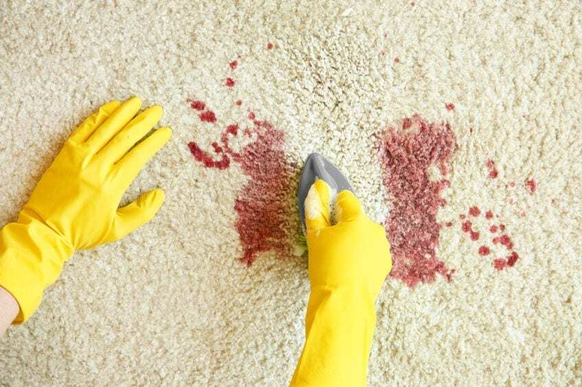Cleaning blood from carpet
